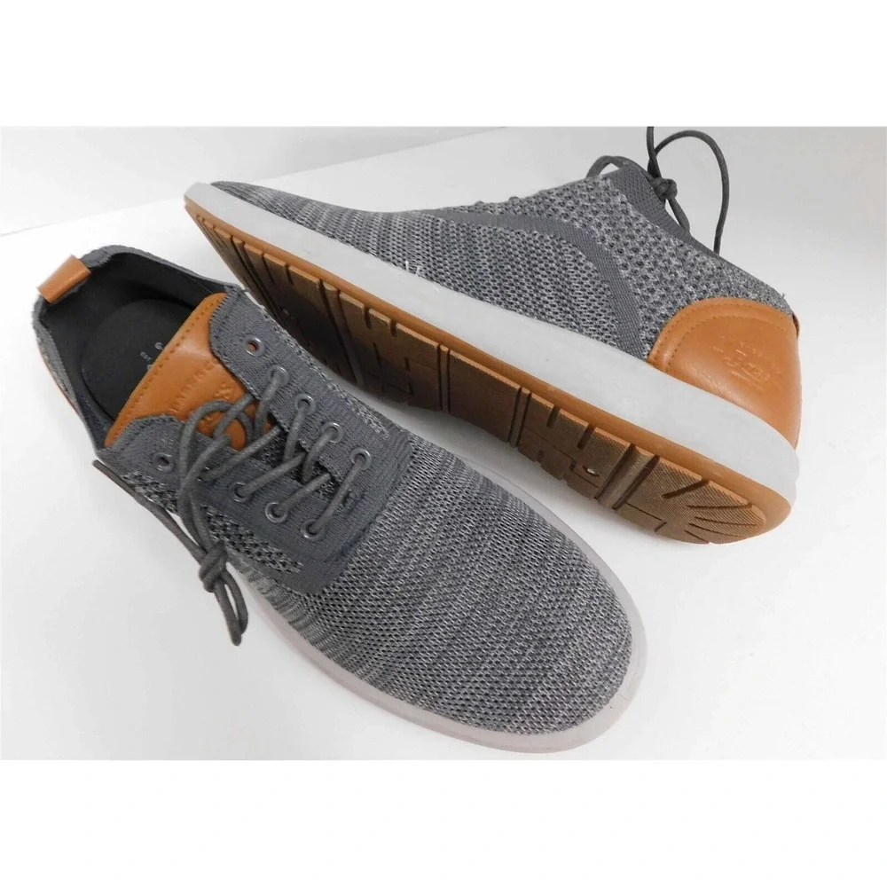 New G.H. Bass & Co. Mens Connor 2 Tone Gray Knit Casual Oxford Shoe 9.5‎ M